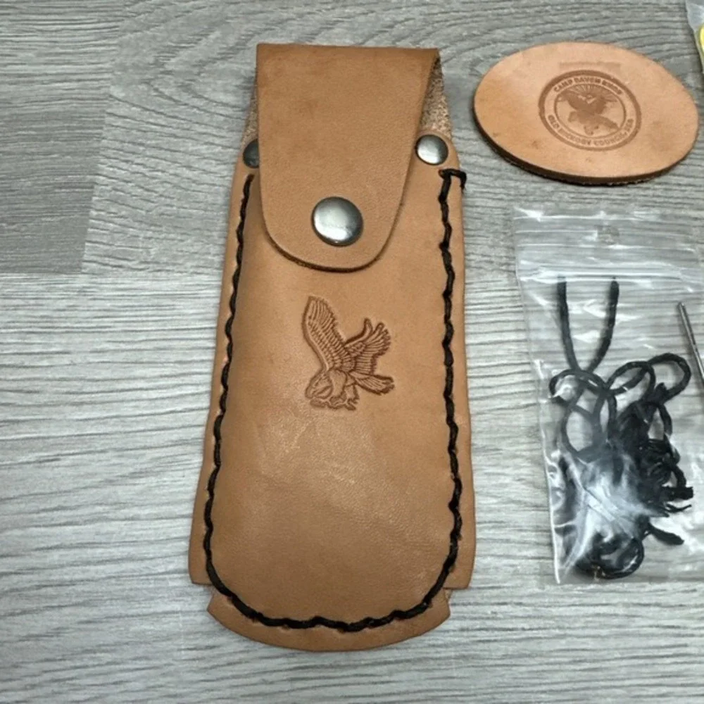 Camp Raven Knob 2009‎ Pocket Beck Leather Knife Kit Assembled Pouch Old Hickory